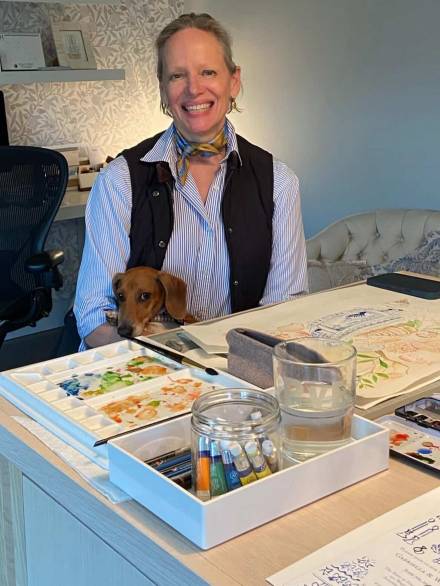 patricia in her studio